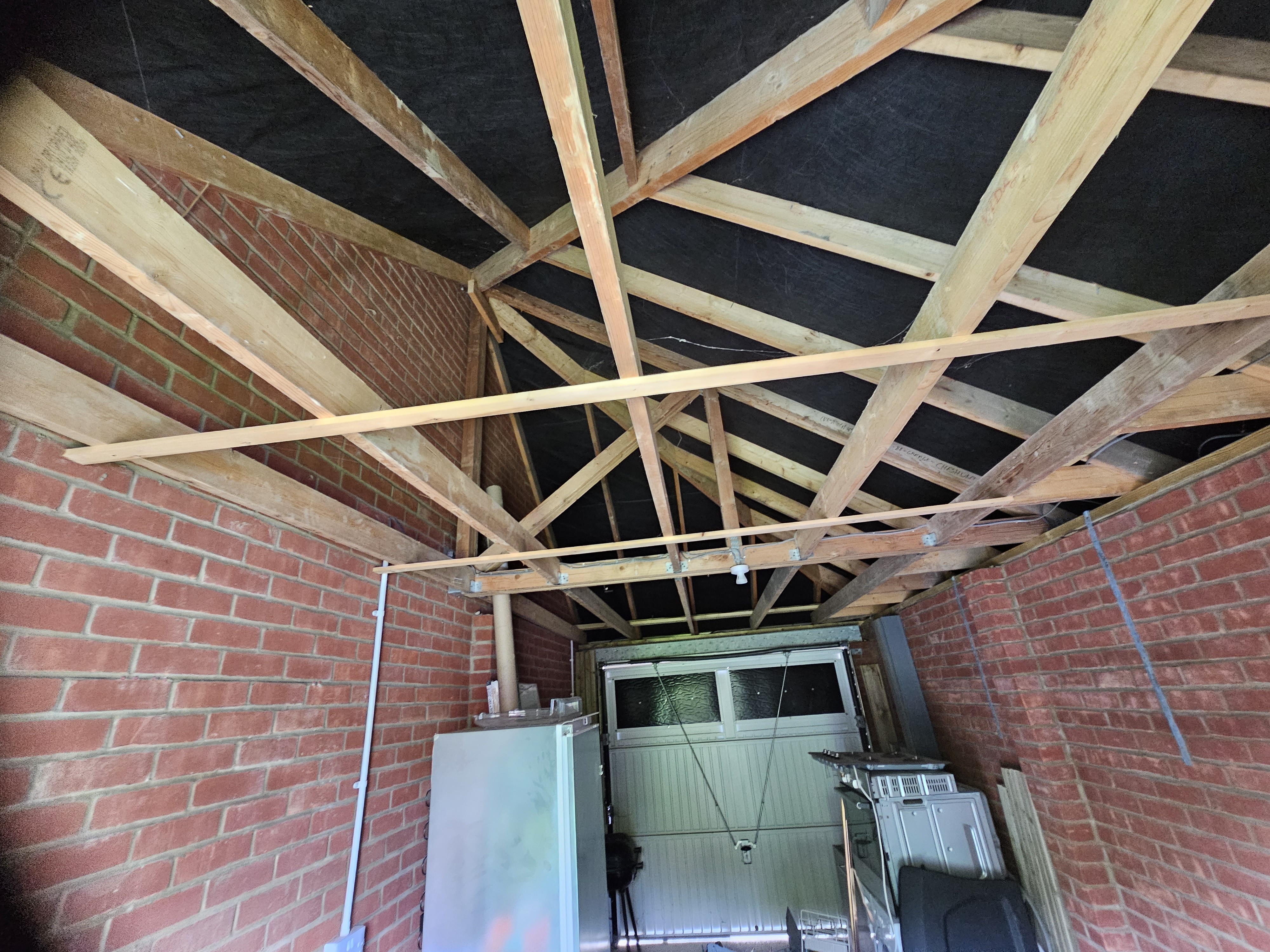 Before — empty garage interior
